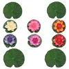 Fleurs décoratives 10 PCS Lotus artificiel Faux plantes surface de surface