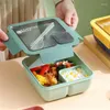 Dinnerware 850ml/1100ml Portable Lunch Box Microwave Bento Boxes With Tableware For Kids School Office Leakproof Storage Container