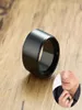 Cluster Rings Men 15mm Extra Wide Tube Ring In Black Stainless Steel Chunky Band Male Jewelry Mens Accessories2115085