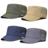 Hiver Big Head Man Grande taille enlepe Armée plaque plate Men Summer Polyester Plus taille Mesh Military Hat 55-60cm 60-65cm 240423