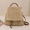 Totes mochila feminina de palha de verão boho bohemian saco de ombro oco hobo crochet sacolas de viagem para mulheres maconha de maconha de praia