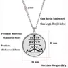 Colliers pendants HLSS055 Amulette Ogou Feray Voodoo Veve Symbol Talisman Bijoux Amulet en acier inoxydable Collier de marquage laser