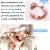 Handmade Free Personalized Name Silicone Wood Pacifier Clips Safe Teething Chain Baby Teether Ecofriendly Dummy Clips Holder 240430