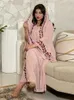 Vêtements ethniques Kaftan Robe Djellaba Femme Musulmane Modeste Dubaï Abaya Turquie Islam Musulman Hijab Robe Abayas pour femmes Caftan Marocain T240510