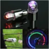 Dekorativa lampor Nya 4 PCS Wheel Cap Car Tire Tire Air Vae STEM LED LIGHT ER Tillbehör för cykel Motorcykel WaterProo Drop Delivery OTG0K