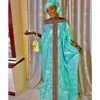 Abbigliamento etnico di alta qualità Africano Bazin Riche Abiti di grandi dimensioni Nigerian Noble Party Gown Guinea Purple Lady Long BouBou Robe