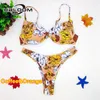 Bikini de maillots de bain féminin 2024 Imprimé floral sexy sous le soutien de soutien