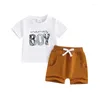 Ensembles de vêtements pour tout-petit bébé garçon vêtements d'été mamas Petites manches courtes t-shirts