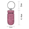 Storage Bottles Car Box Bottle Bling Organizer Automobile For Interior / Hanging Key Ring Mini With Diamond