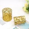 Candle Holders 1PC Vintage Nordic Iron Gold Geometric Hollowed Fragrance Cup Candlestick Party Home Table Decoration 2024