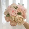 Dekorativa blommor konstgjorda combo box set siden dahlia bulk för diy bröllop buketter brudduschdekorationer faux blommakenterpieces