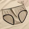 Women's Panties Cartoon Bear Printed Briefs Cotton Panty Cute Medium Waist Underwear Student Underpant Teenage Girls Triangle Pant