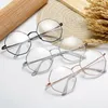 Sunglasses Men Vintage Trendy Matching Clear Glasses Metal Frame Round Vision Care Classic Eyewear Women Lens Myopia Optical Mirror