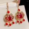 dangle earrings中国スタイルのラッキーセーフロック
