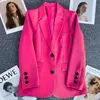 Frauenanzüge 2024 Frauen Blazer Mode koreanischer Frühling Herbst Herbst Langarm Elegante Blazer Lady Lady Single Breasted Jackets Mantel weiblicher Anzug Tops