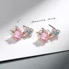 Boucles d'oreilles 925 Zircon de mode en argent sterling pour femmes bijoux de mariage accessoires en gros