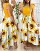 Basic Casual Dresses Summer sexy spaghetti shoulder strap floral print womens long dress 2024 casual elegant chest bag long womens beach dress holidayL2405