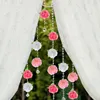 Decoratieve bloemen Diy Rose Flower Heads Kleine theebudkruidgordijnsimulatie (wit roze rand stip roze) driekleurige gemengd pakket 100 per