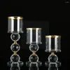 Bandlers Crystal Elegant Tabletop Candlestick Shinning Diamond Decorative Stand for Decor Wedding Party Anniversary T D9C9
