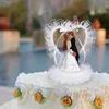 Decorative Flowers Bride Groom Ornaments Cake Adornment Couple Decor Spring Table Decorations Decorate Resin Wedding Events Structures