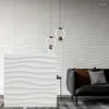 Bakgrunder 12st 30x30 cm 3D Textured PVC Wall Panels Waterproof Panel för kök vardagsrum badrum korridor kontor hem sovsal dekor
