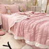 Bedding Sets estilo coreano Princess Summer Quilt Cool Chiffon Seersucker Arditário com ar condicionado edredom edredom de cobertor