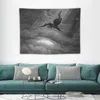 Les tapisseries Paradise Lost - Lucifer Cast From Heaven Tapestry on the Wall Squingings Decoration for Bedroom Outdoor