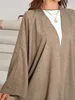 Abbigliamento etnico in lino di cotone modesto Dubai abaya kaftan islam cardigan musulmano abayas women caftan abita longi turca kimono abbigliamento in moda t240510
