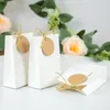 Wrap regalo 10 pezzi sacchetti di carta kraft con etichetta di corda biscotti di caramelle imballaggi di compleanno per matrimoni.