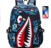 Personnalité d'école légère des enfants Shark High mode sac à dos junior QNTDS