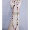 Sailoroon Swarovskis Halskette fließende helle bunte Süßigkeiten Halskette für Frauen mit Schwalbenelement Kristall Regenbogen weiße Schlangenknochenkette