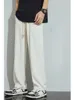 Dünne Herren Eisseide Casual Hosen Sommer Kleidung Mode gerade Hosen elastische Taille atmungsaktiven männlichen Jogginghosen 240511