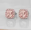 Unisex Men Women Earrings 18k White Gold Silver Plated Bling CZ Earrings Studs Nice Jewelry Gift4040530