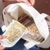 Sacos de armazenamento reutilizável pedreiro garrafas de zíper economizador de alimentos vedados organizador de cozinha fresca