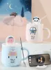 Massen Cartoon Mobiltelefonhalter Keramic Cup Creative Persönlichkeit Becher mit Deckel Spoon Haushalt süßes Paar trinken Frauen