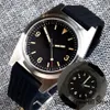 Wristwatches Yellow Index Vintage 38MM Diver 200M Waterproof NH35A PT5000 Men Watch Wristwatch Green Lume Arched Sapphire Glass 297r