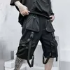 Shorts masculins 2024 Summer New Mens Multi Pocket Cargo Shorts Y2K Street Street Style TECHWEAR PANTÉ CRARDED LOS CORTOSL2405