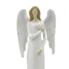 Figurines décoratives Statue d'ange blanc 17.8 cm Décoration de l'étagère Résumé Résine d'art