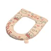 Couvre-siège de toilette Couvures étanches coussin imperméable Carton d'animal mignon poignée autocollante souple Handle plus épaisse motif plus proche avec le couvercle O6X6