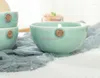 Пластины керамическая чаша рис творческий двенадцать Zodiac Celadon Tableware 4,5 дюйма