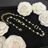 C-Letter Designer Necklace Classic Luxury Necklace Copper Pendant Womens Halsband 18K Gold Brand Mässing Mässing Luxury Fanshion SMYECT
