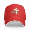 Capas de bola Eu acredito em Jesus Christ Cristo Baseball Hip Hop Sandwich Cap Homens Mulheres