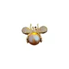 Real Gold Electroplated Zircon Bee Pearl Brooch Temperament Fashion Tempérament Lumière Luxury ACCESSOIRES HIGHENTS ACCESSOIRES