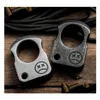 Brass Knuckles Quality Self High Defense Metal Knuckle Duster Finger Tiger Vrouw Anti Wolf Outdoor Cam Pocket EDC Tool Drop Lever DH9PK