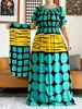 Etnische kleding 2023 Nieuwste Afrikaanse dame zomer korte sleve jurk pitch color collect taille bloemen boubou maxi islam vrouwen kleedt abaya kleding t240510