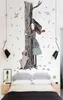 Segure os adesivos de parede de cão de garotas da árvore para crianças quarto garotas decoração de parede decalque vinils wallpaper home decor6298272