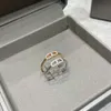 Ewlers Messis Naszyjniki projektant Pierścień Mesikas przesuwany pusty pasek pierścionek Rose Gold Para Pierścień Pełny diament