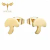 Orecchini per borchie 12 paia di pianta carina Fungo per ragazze Accessori regalo Set in acciaio inossidabile Golden Women Fashion Jewelry