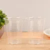 Tasses jetables pailles 50pcs en plastique transparent tasse en plastique transparent extérieur pique-nique de fête d'anniversaire de table de table pour s gobelets