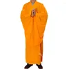 Ethnic Clothing 5 Colors Zen Buddhist Robe Lay Monk Meditation Gown Training Uniform Suit Clothes Set